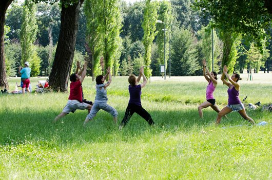 Teaching Yoga @ Festa Della Musica, Milan Italy